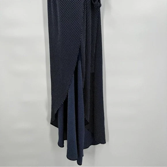 Urban Outfitters blue white polka dot wrap dress size L - Picture 3 of 9